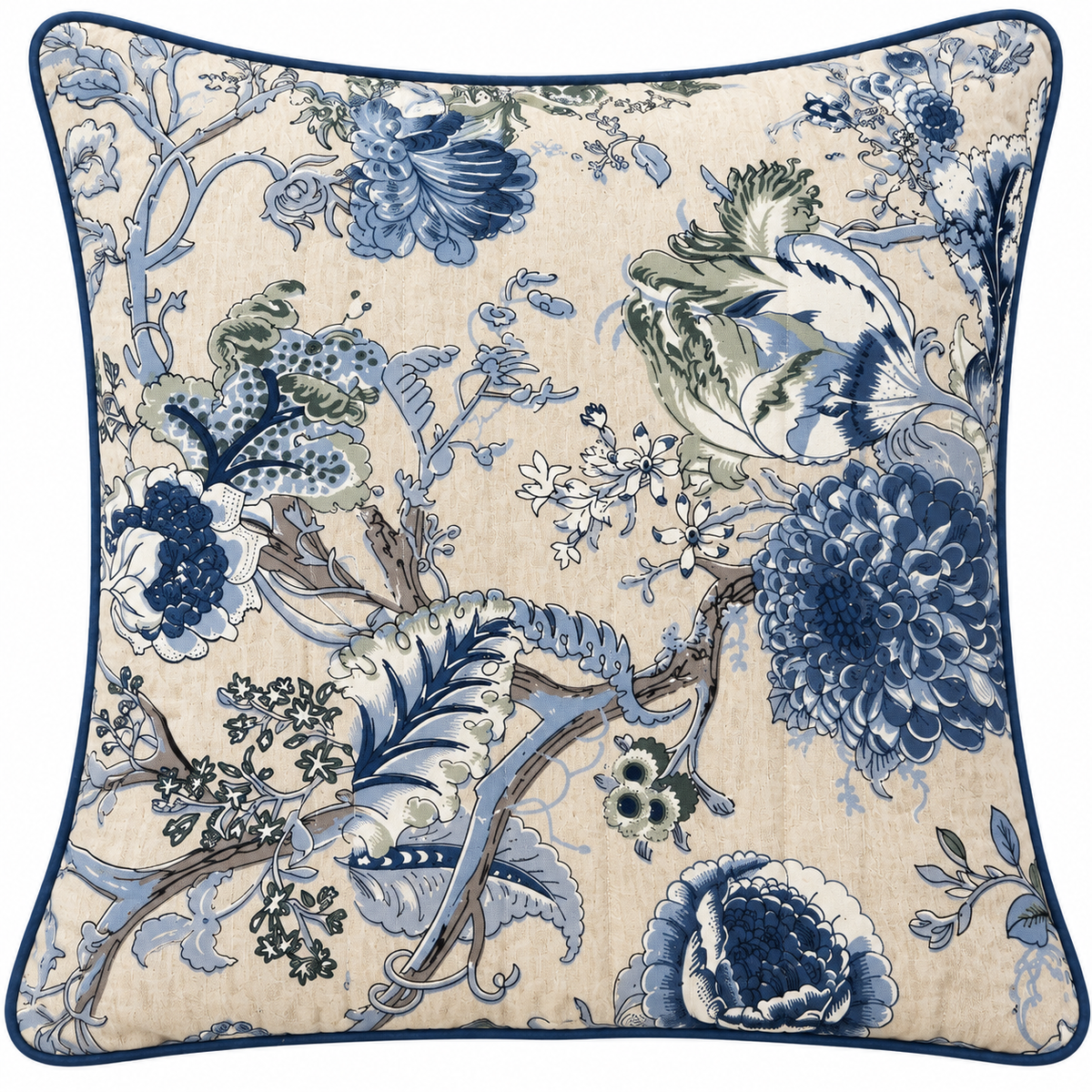 Blue Garden Cushion Cover (Set of 5), front view
