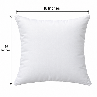 Blue Garden Cushion Cover (Set of 5), 16 x 16 inch size guide
