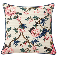 Blush Blossom Quilted Cushion Cover (Set of 5), front view