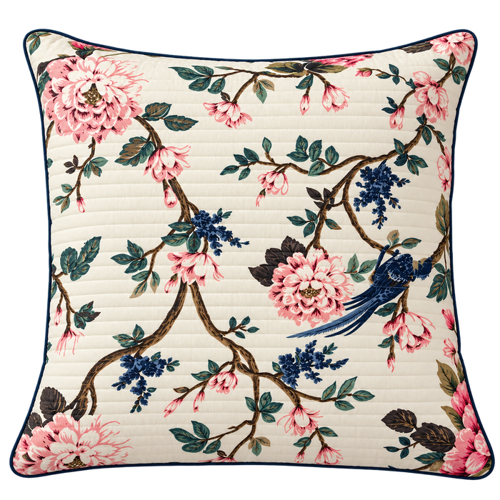Blush Blossom Quilted Cushion Cover (Set of 5), front view