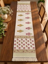 Gulab Table Runner on a dining table