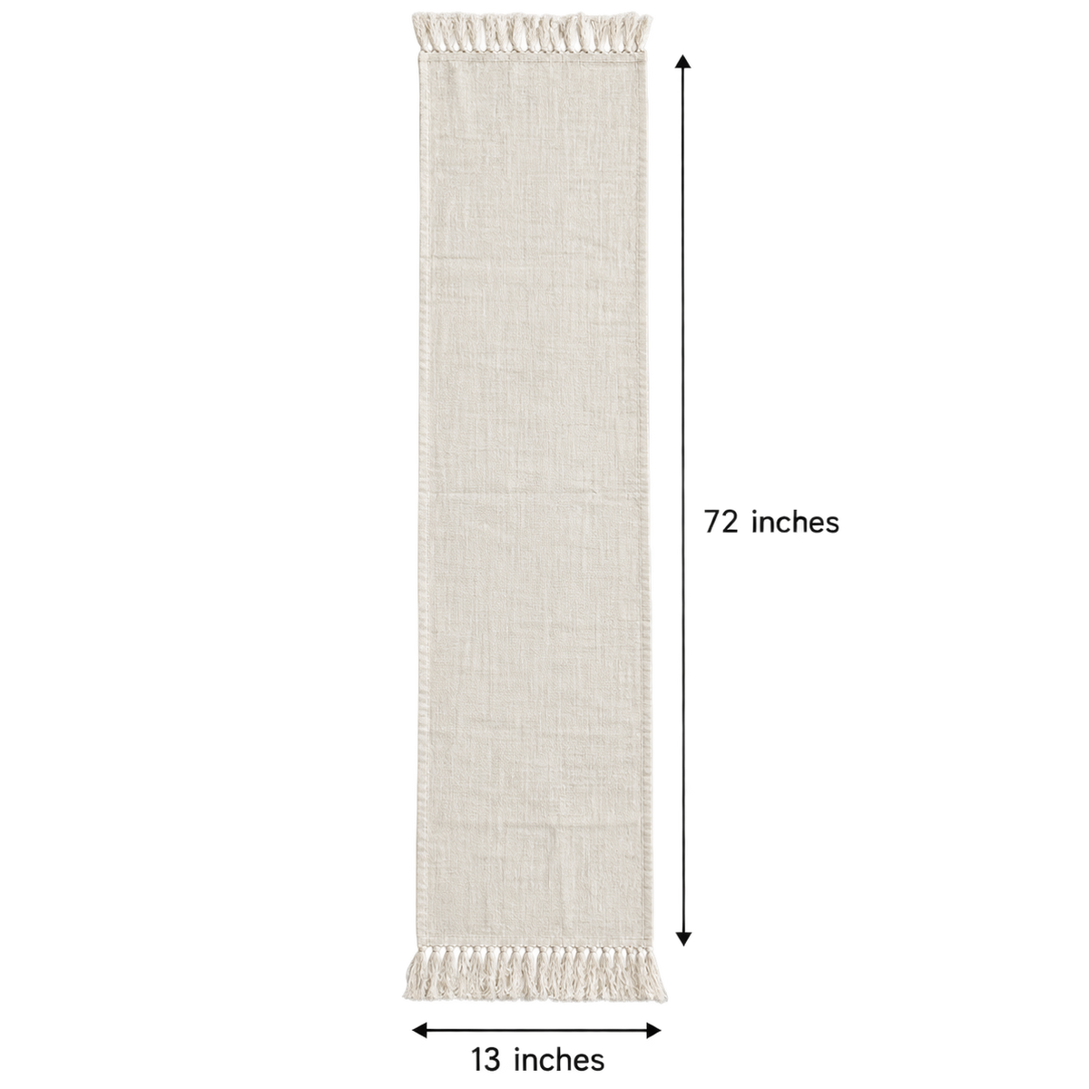Indigo Garden Table Runner, 13 x 72 inch size guide