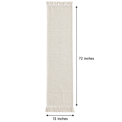 Indigo Garden Table Runner, 13 x 72 inch size guide