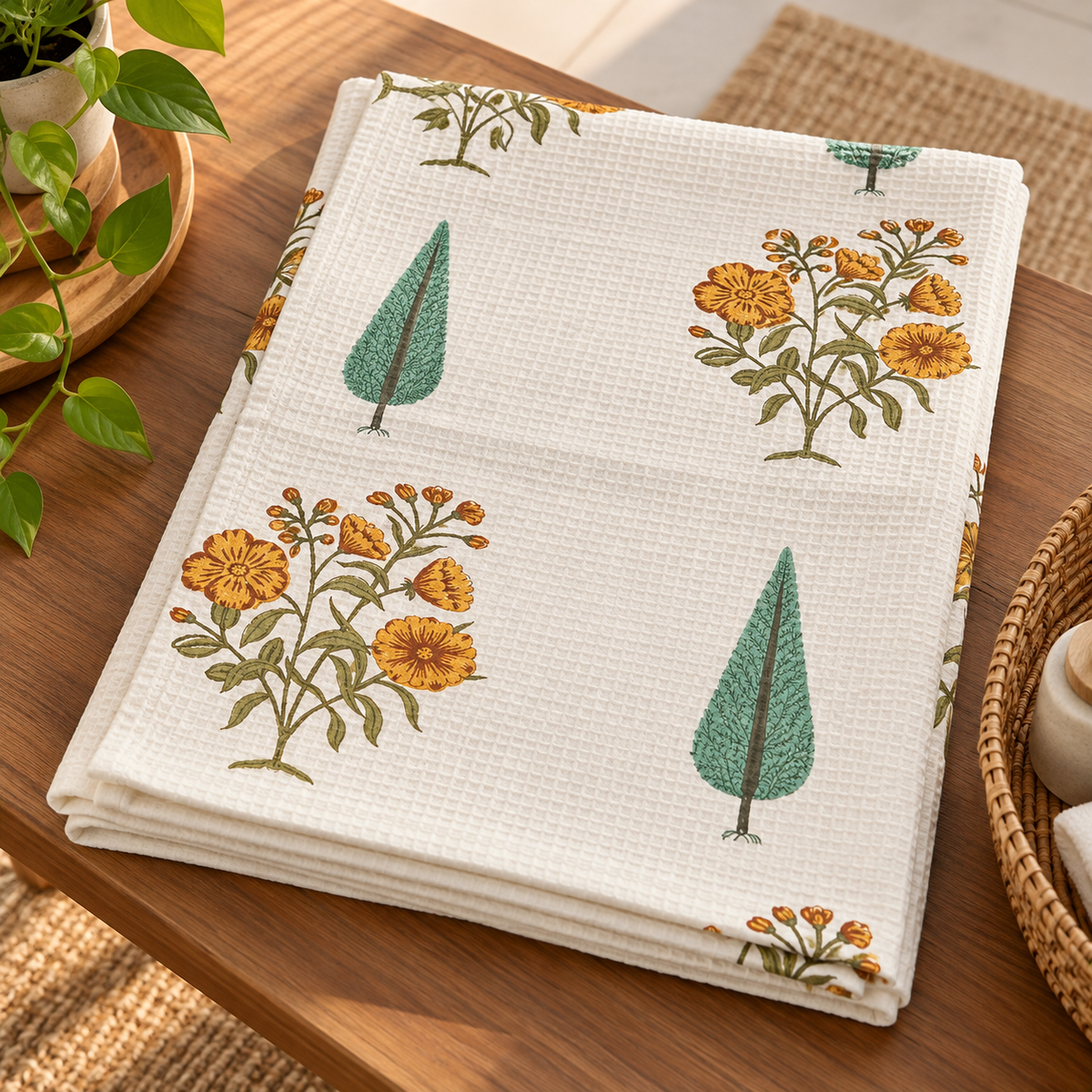 Marigold Grove Handcrafted Towel folded