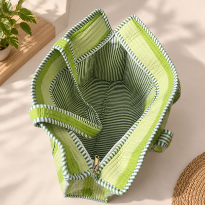 Inside of the Mint Breeze Tote Bag