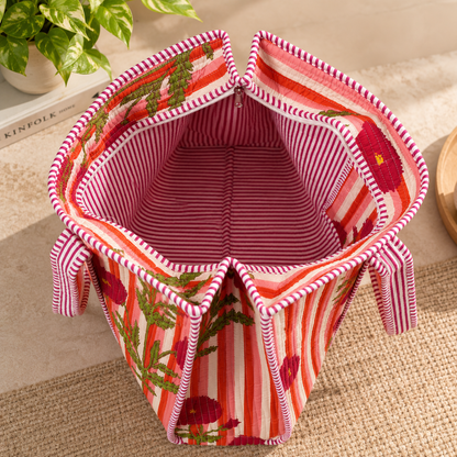Inside of the Petal Pop Tote Bag